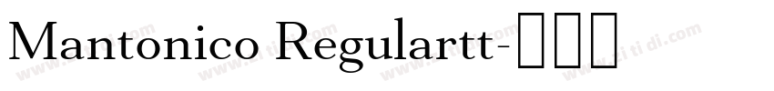 Mantonico Regulartt字体转换